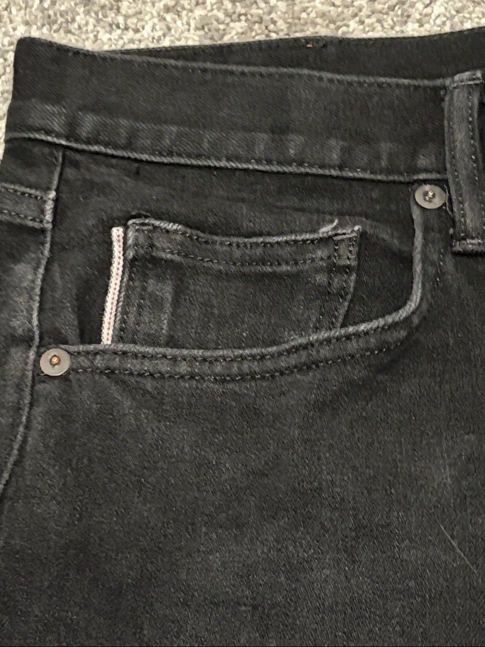 Hiroshi Kato Jeans Mens 33 x 28 Black Selvedge Denim Slim Fit Made In USA